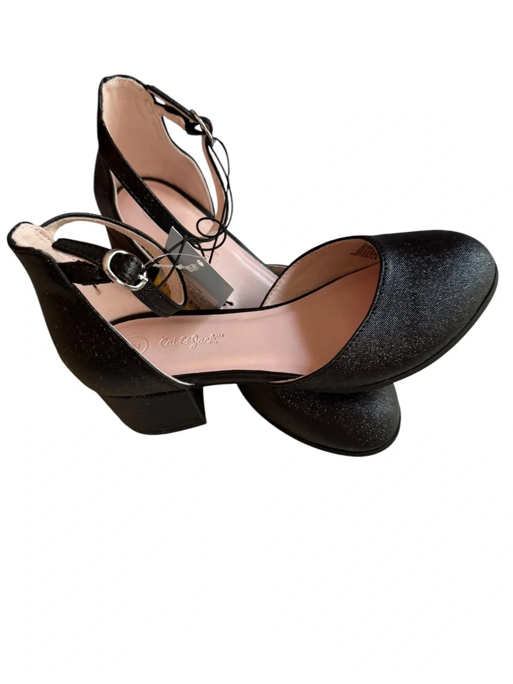 Cat & Jack Hazel Black Girls' Ankle-Strap Mary Jane Dress Shoes NWT Size 2